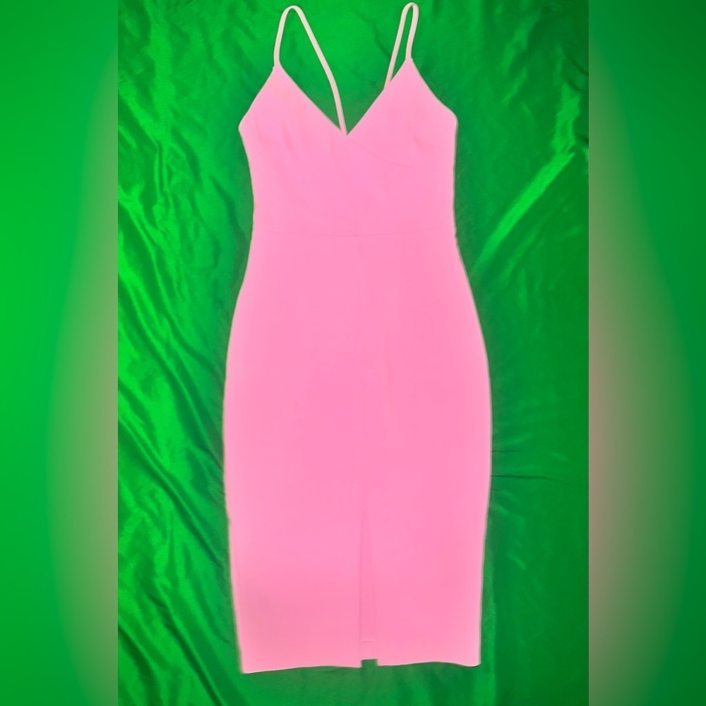 Likely Bubble Gum Pink Spaghetti Strap Mini Brooklyn Dress size 4 - Picture 4 of 6